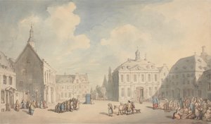 Udsigt over markedspladsen ved Juliers i Westfalen af Thomas Rowlandson